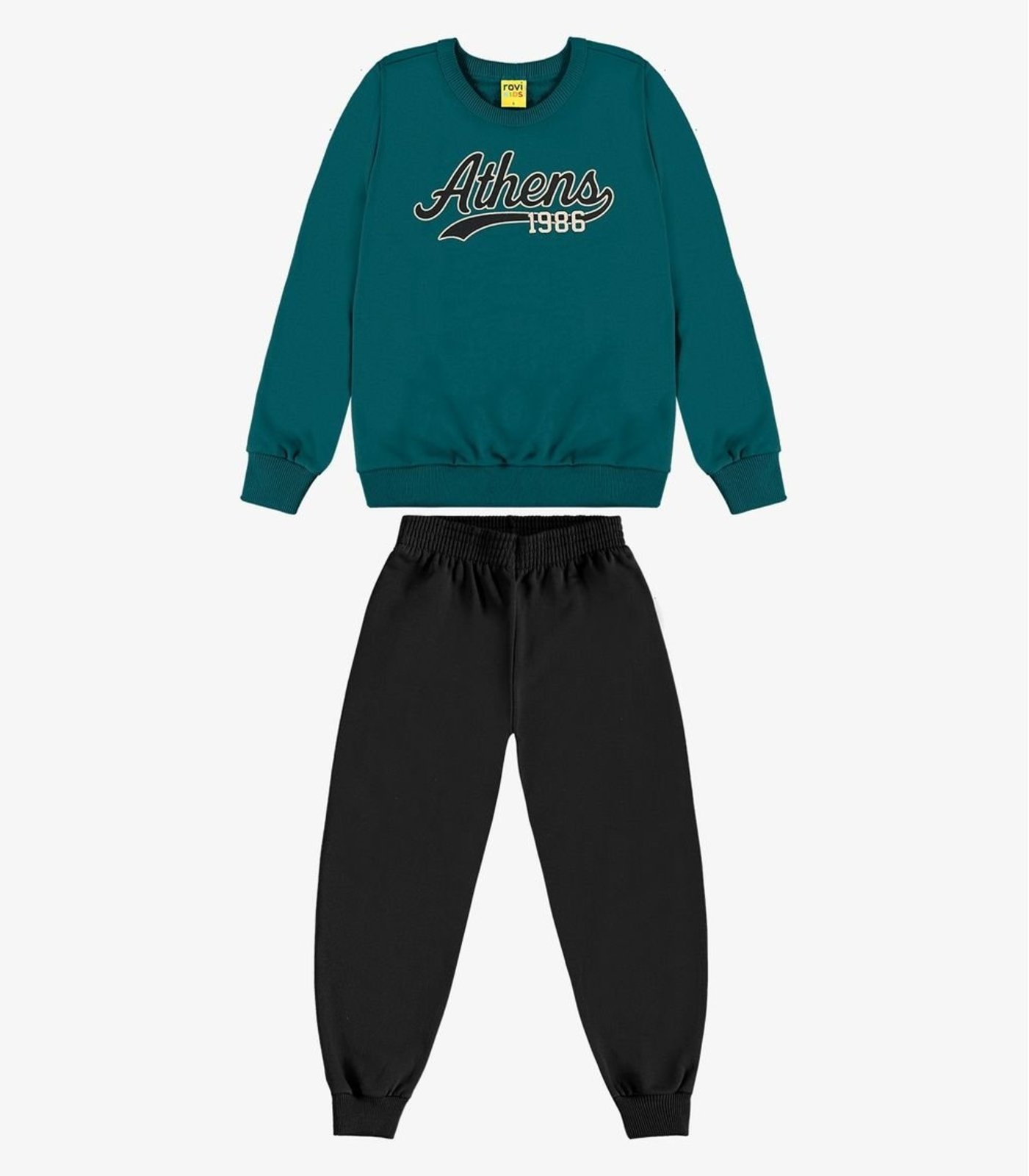 Infantil - Conjunto Blusão com Calça Moletom Rovi Verde