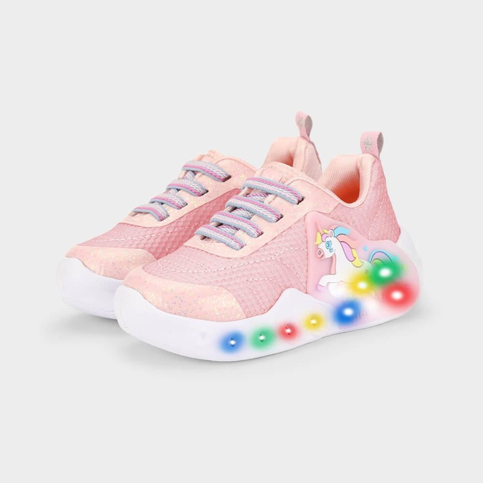 Vista 3 Infantil - Tênis Bibi Fun Light Rosa de Unicórnio 23 Calçados Bibi azul rosa Calçados Bibi azul rosa