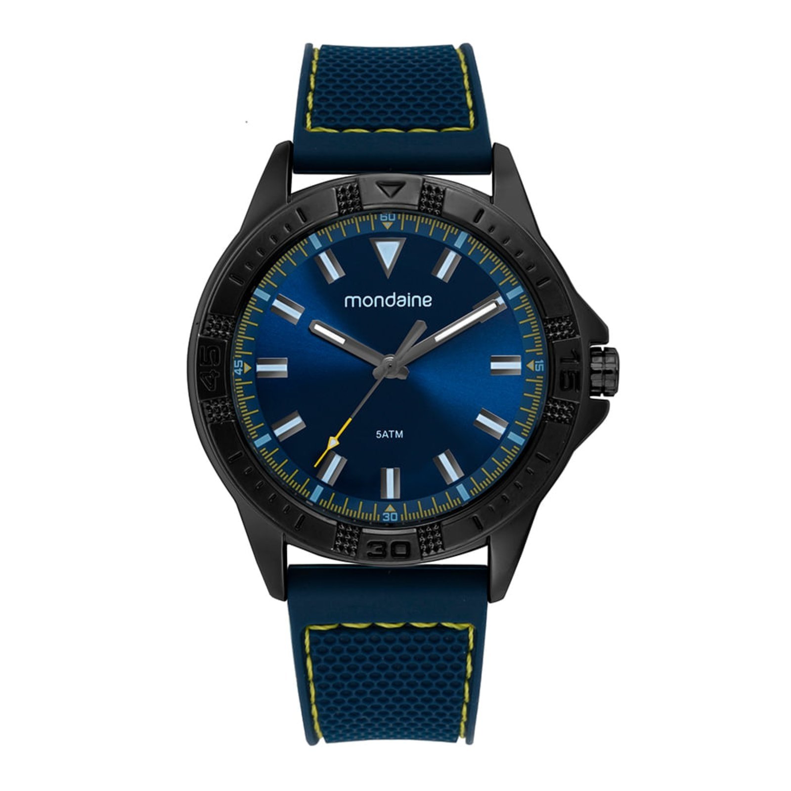 Relógio Masculino Esportivo Silicone Preto Mondaine