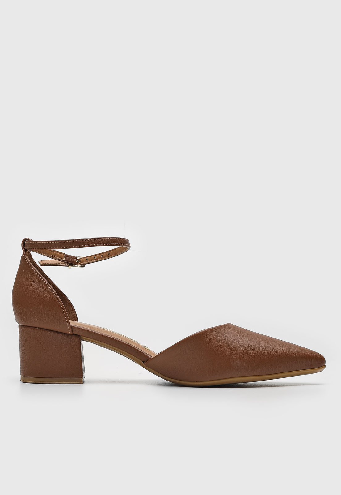 Vista 3 Scarpin Slingback Vizzano Liso marrom VIZZANO marrom