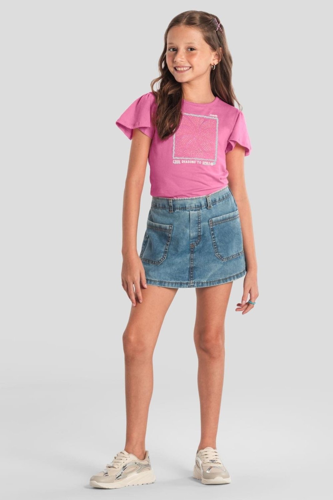 Infantil - Conjunto menina com strass Brandili