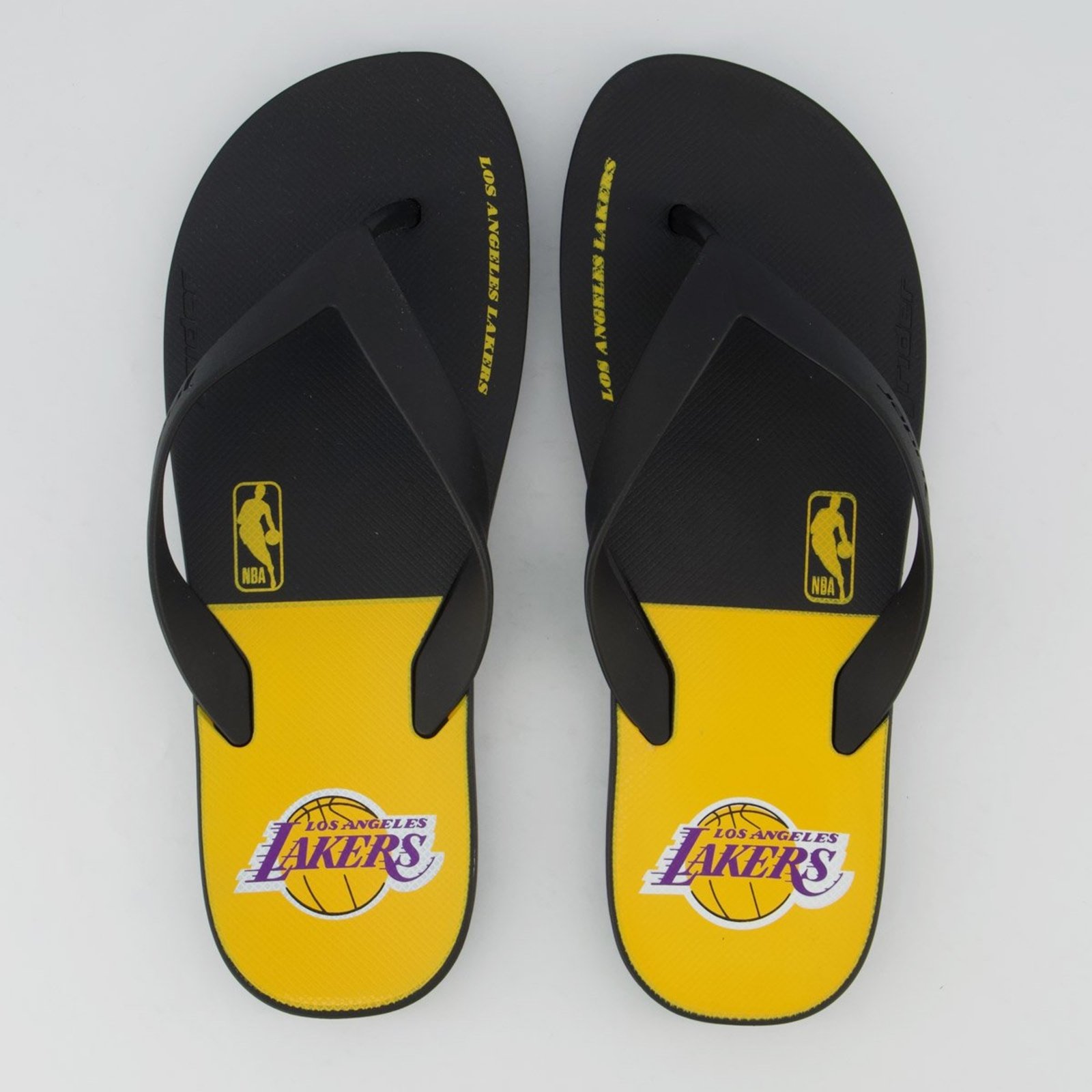 Chinelo Rider Core NBA Los Angeles Lakers Preto e Amarelo