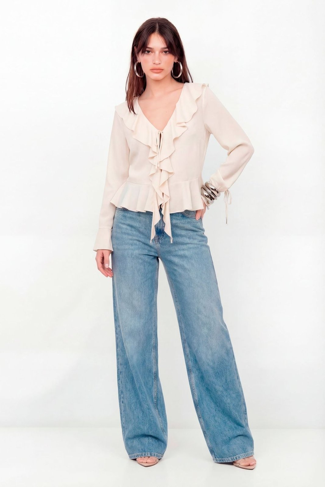 Calça Jeans Wide Leg Feminino Inblanche