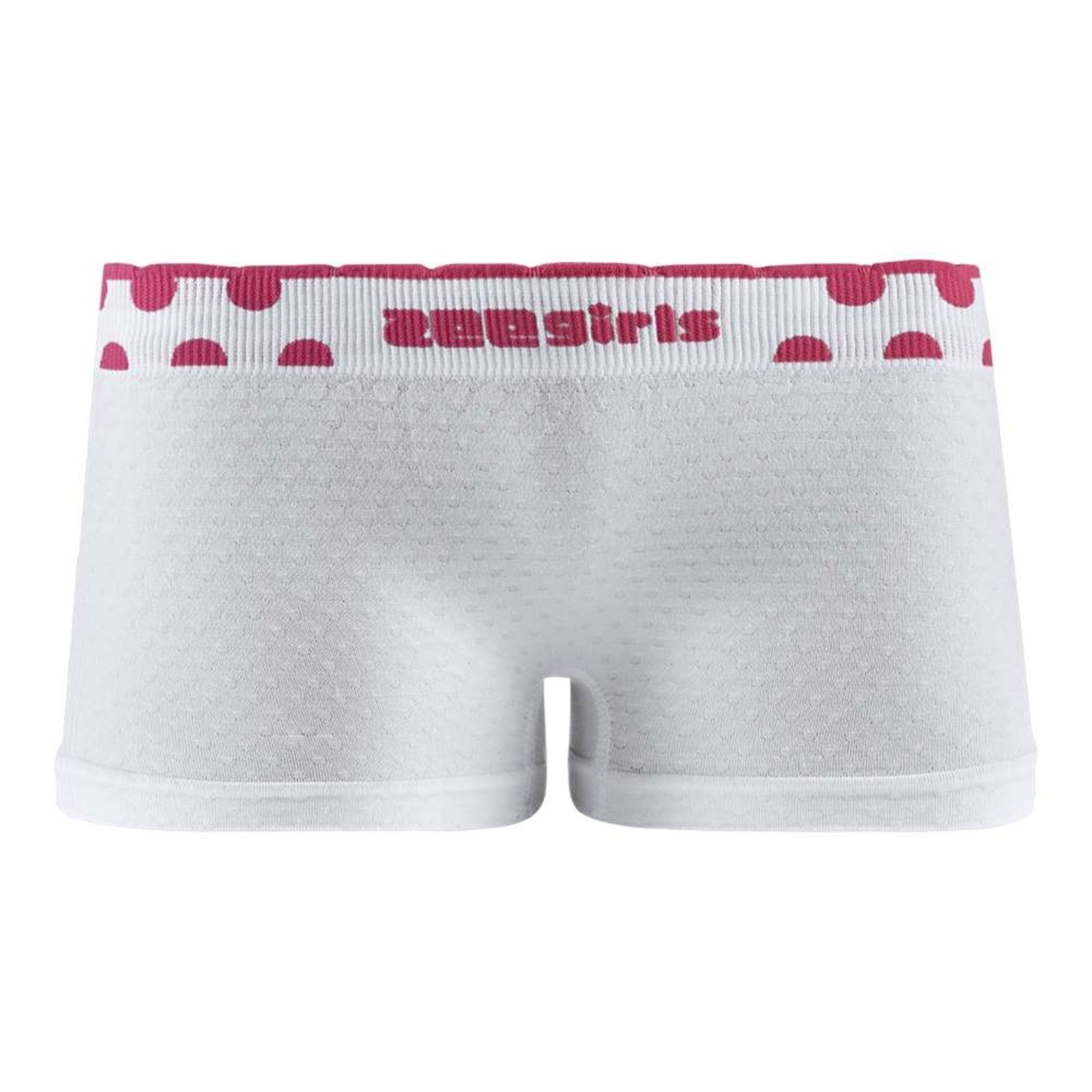 Calcinha Boxer Jacquard cós de bolinha Sem Costura Branco