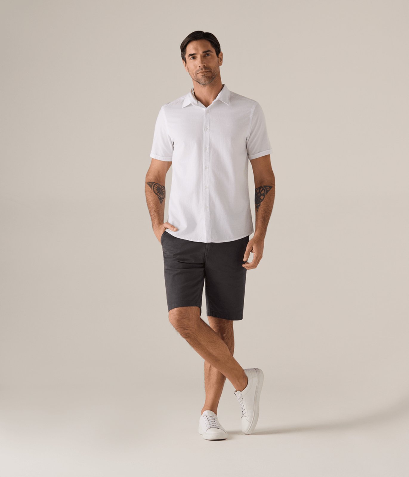 Bermuda Makenji Bolso-Faca Masculina Cinza Chumbo