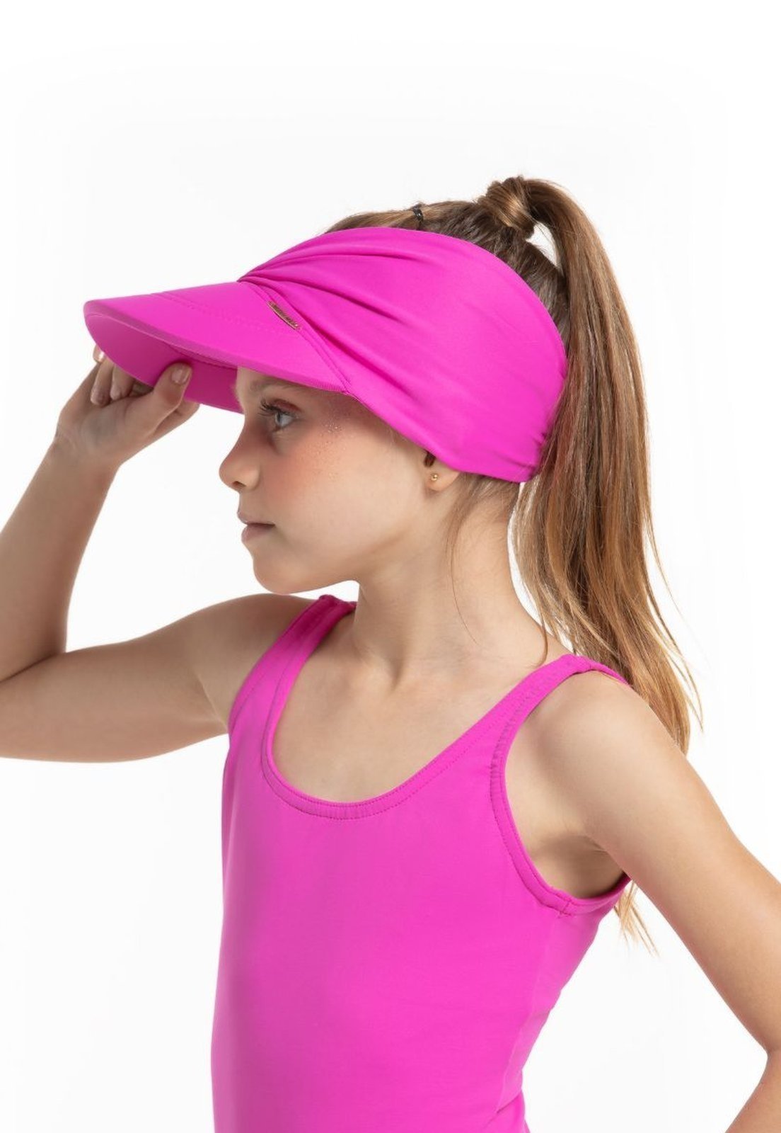 Infantil – Viseira de Praia Metida Moça Com Filtro Solar UV 50+