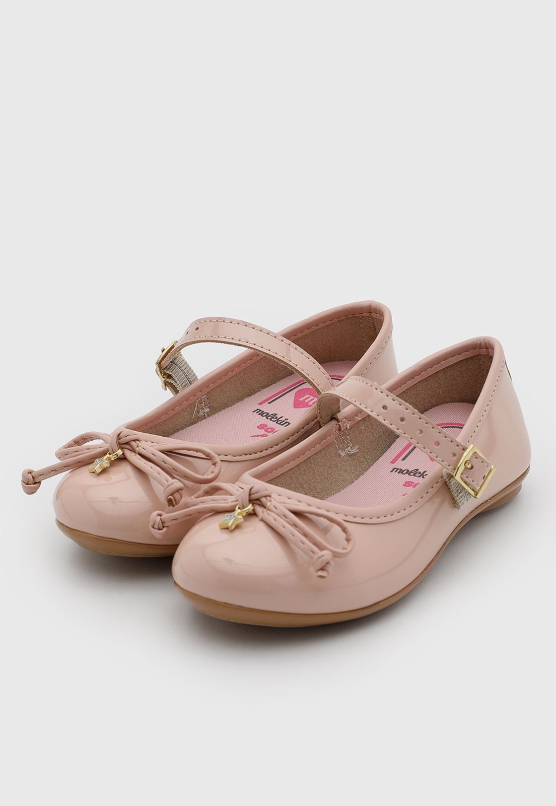 Infantil - Sapatilha Molekinha Laço Rosa