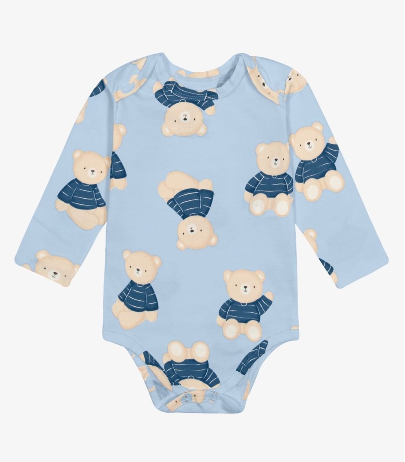 Infantil - Body Manga Longa Cotton Trick Nick Azul