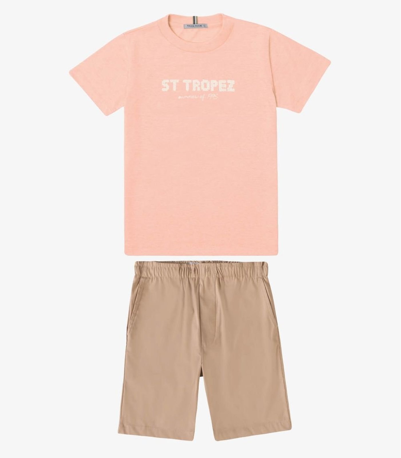 Infantil - Conjunto Verão Menino Meia Malha Trick Nick Rosa