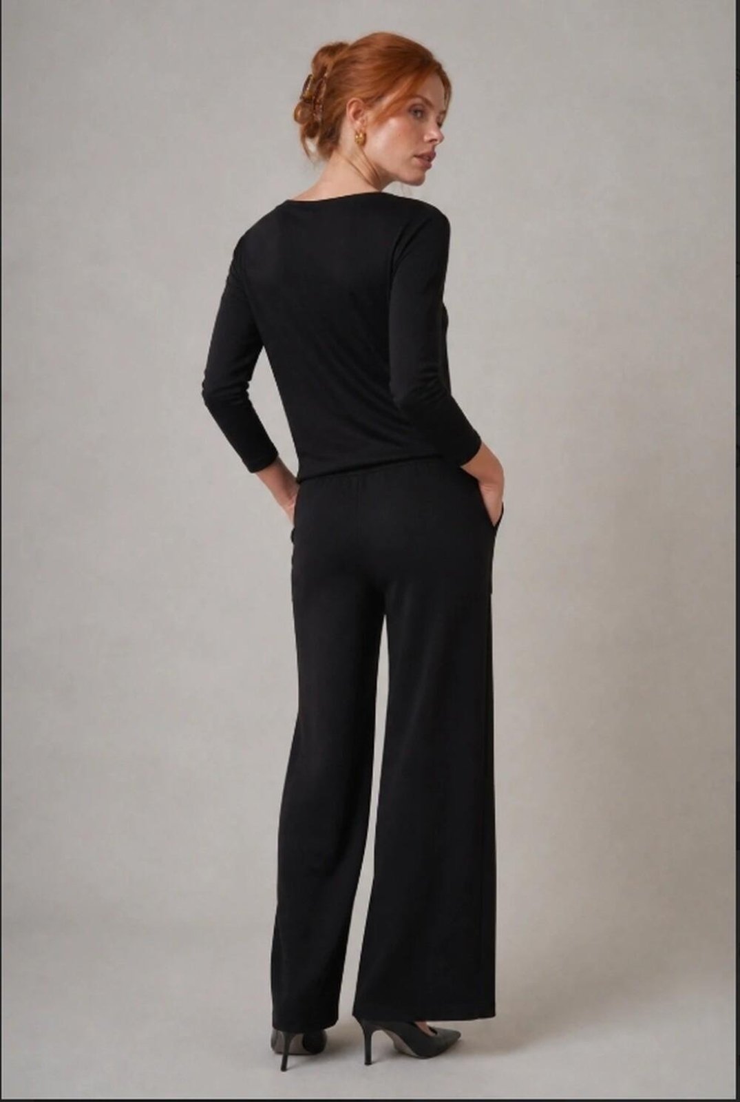 Conjunto feminino em viscose Preto
