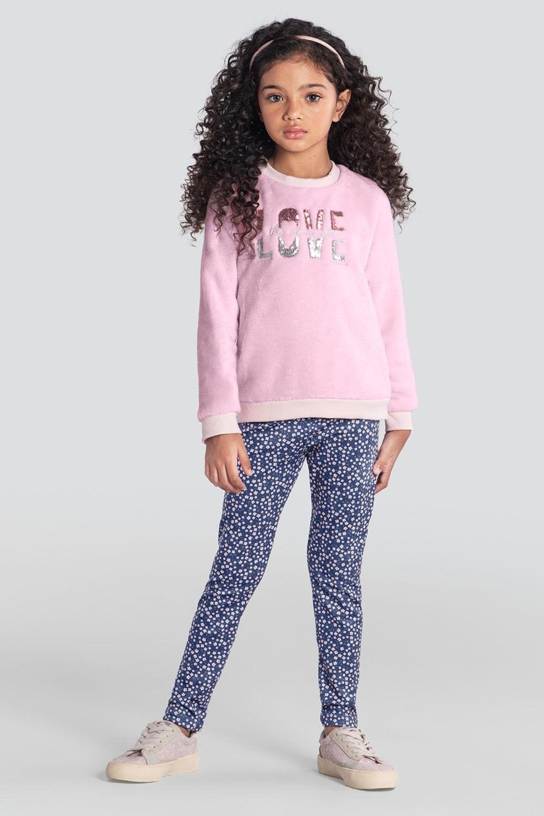 Infantil - Conjunto menina floral brilhante Mundi