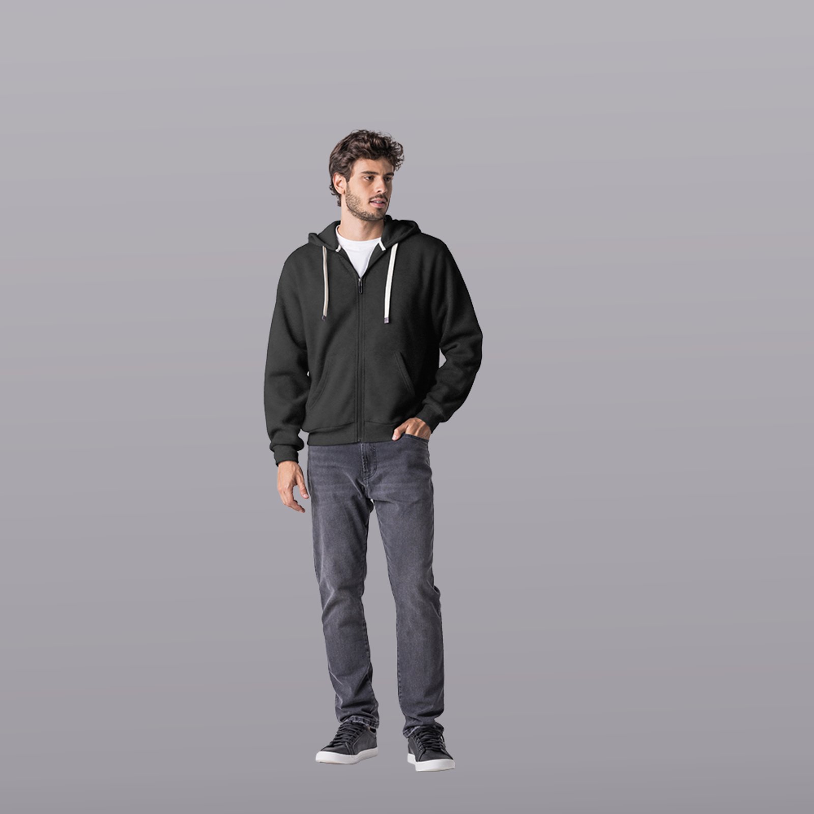 Jaqueta Moletom Masculina Zune PRETO