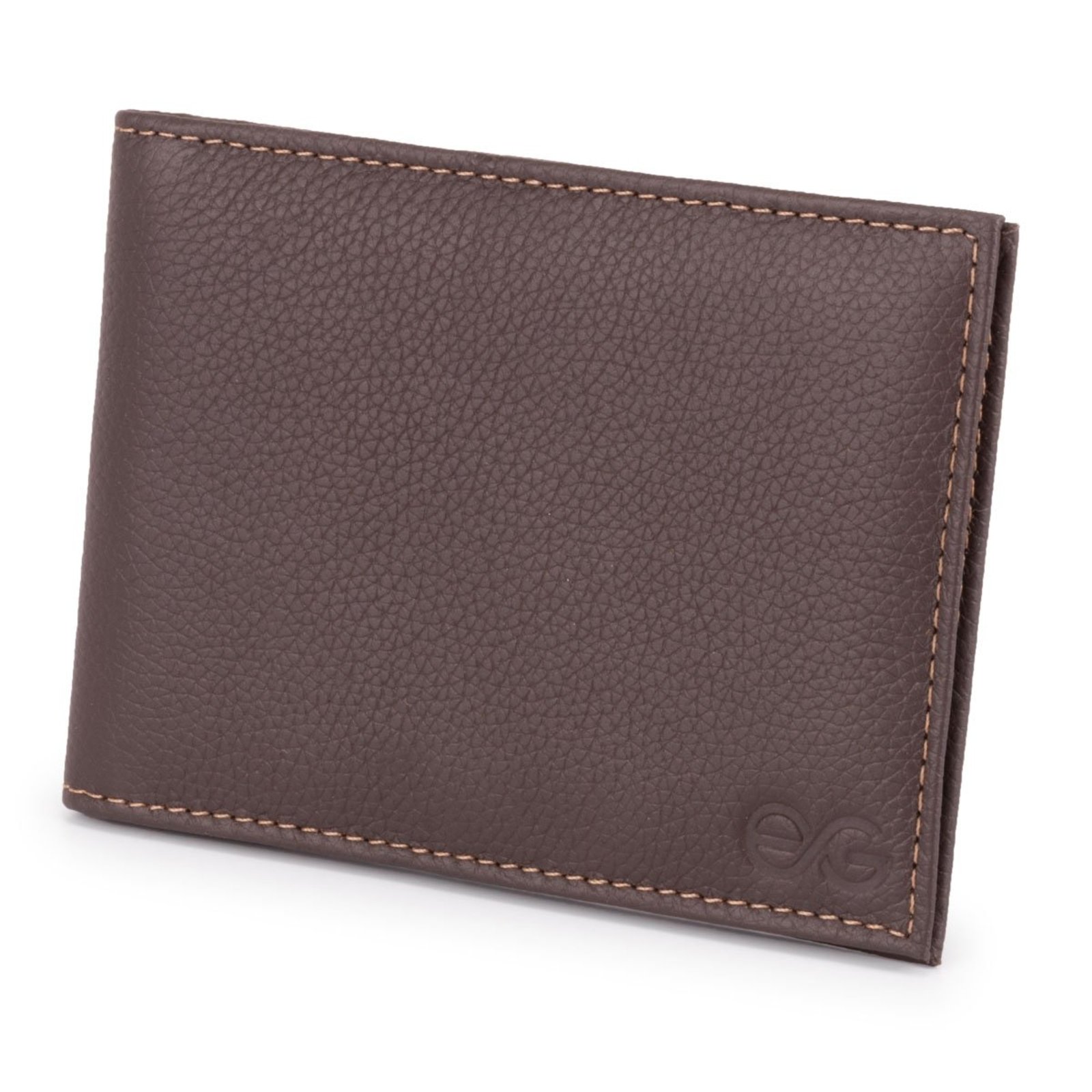 Carteira Ello Griff Porta Documentos Couro Masculina Floater ello griff Marrom Escuro