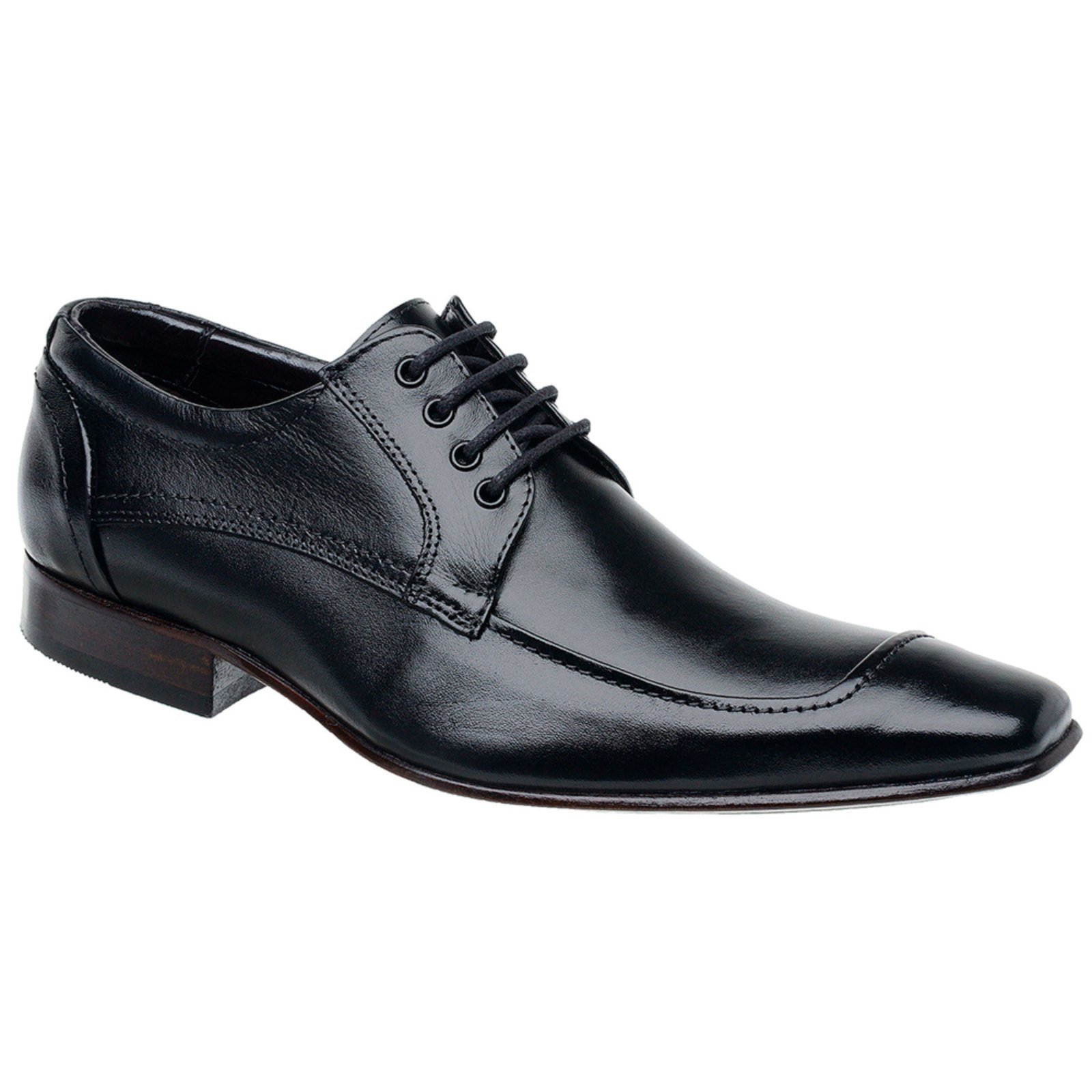 Sapato Social Masculino Malbork Estilo Italiano Couro Preto 371P