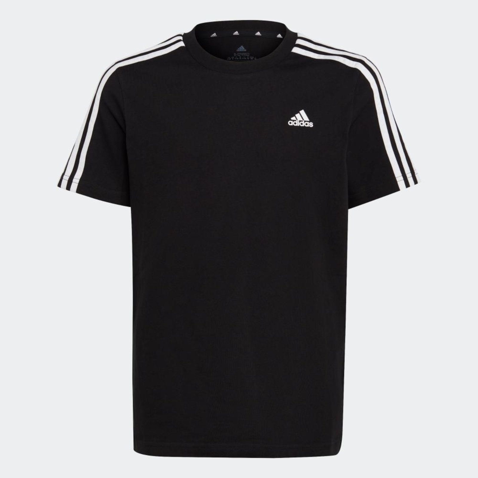 Vista 3 Camiseta Algodão Essentials 3-Stripes adidas Sportswear preto Adidas preto