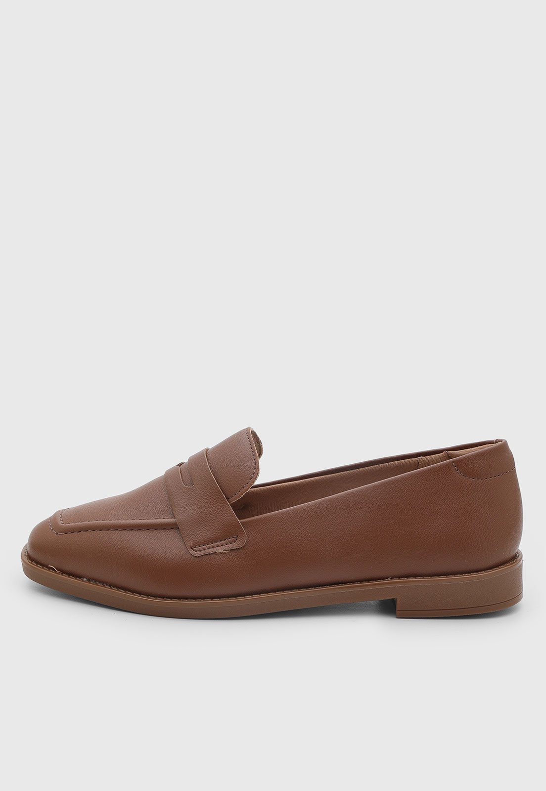 Mocassim Feminino Beira Rio Faixa Decorativa Marrom