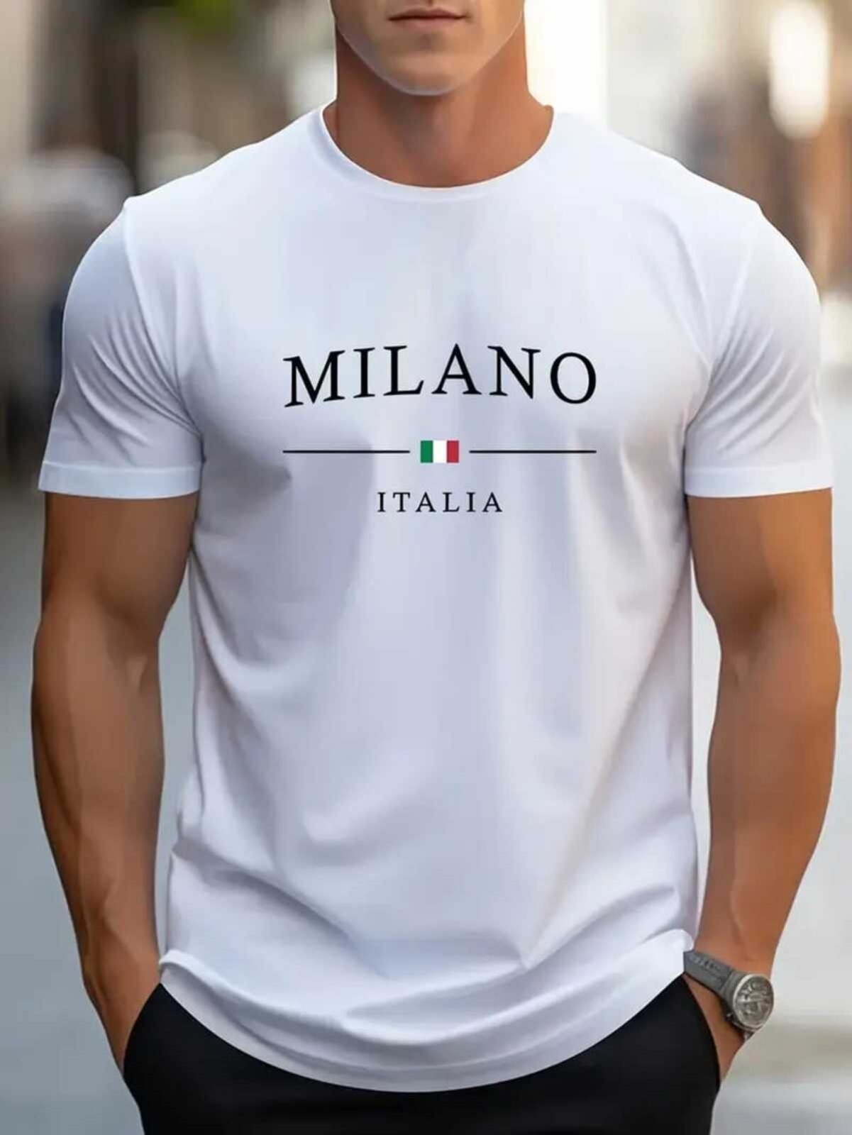 Camiseta Estampada Milano Safira Moda Algodão Branca