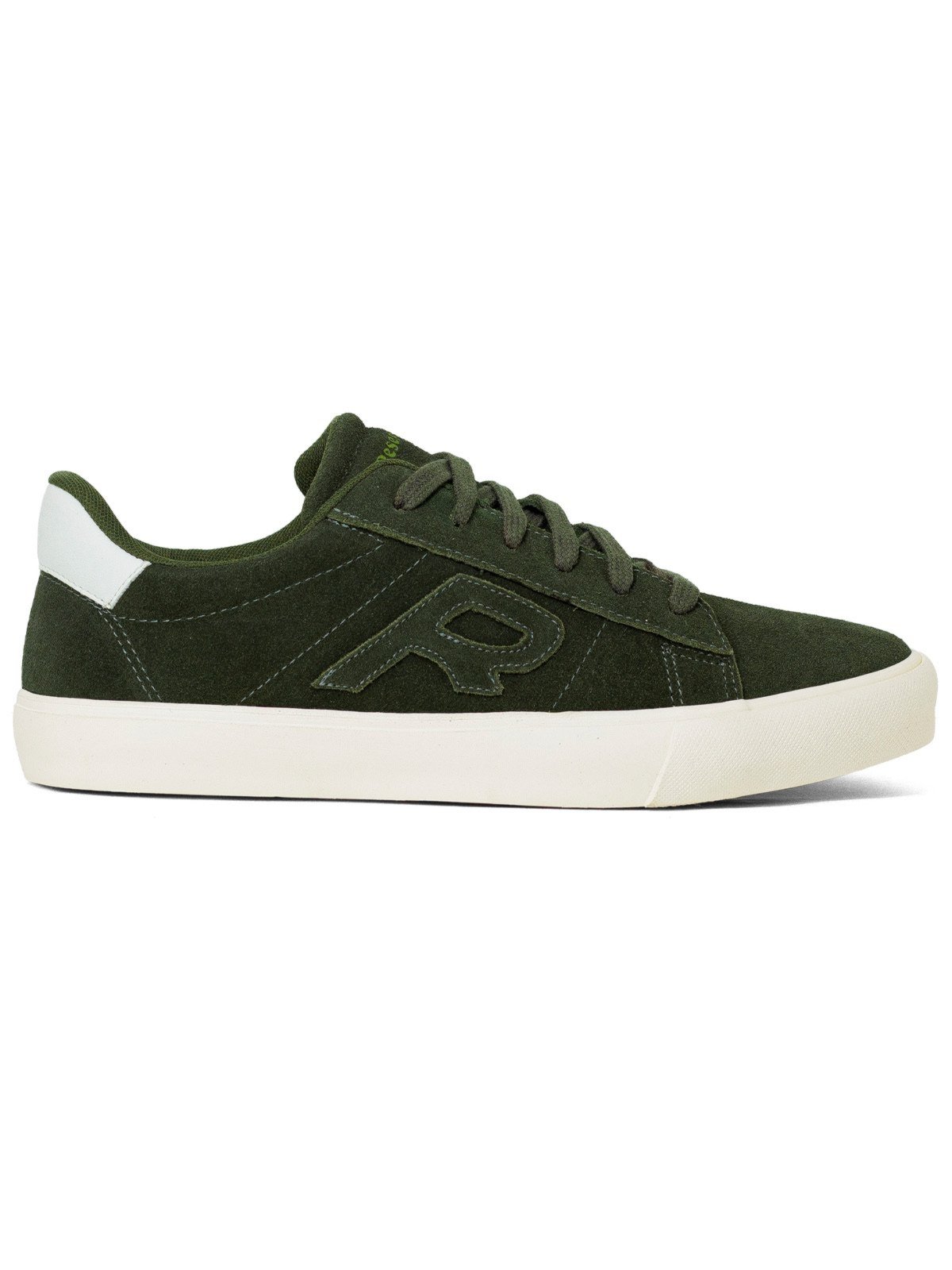Tênis Masculino Reserva Go Casual R-Ollie Couro Confortável Verde Militar