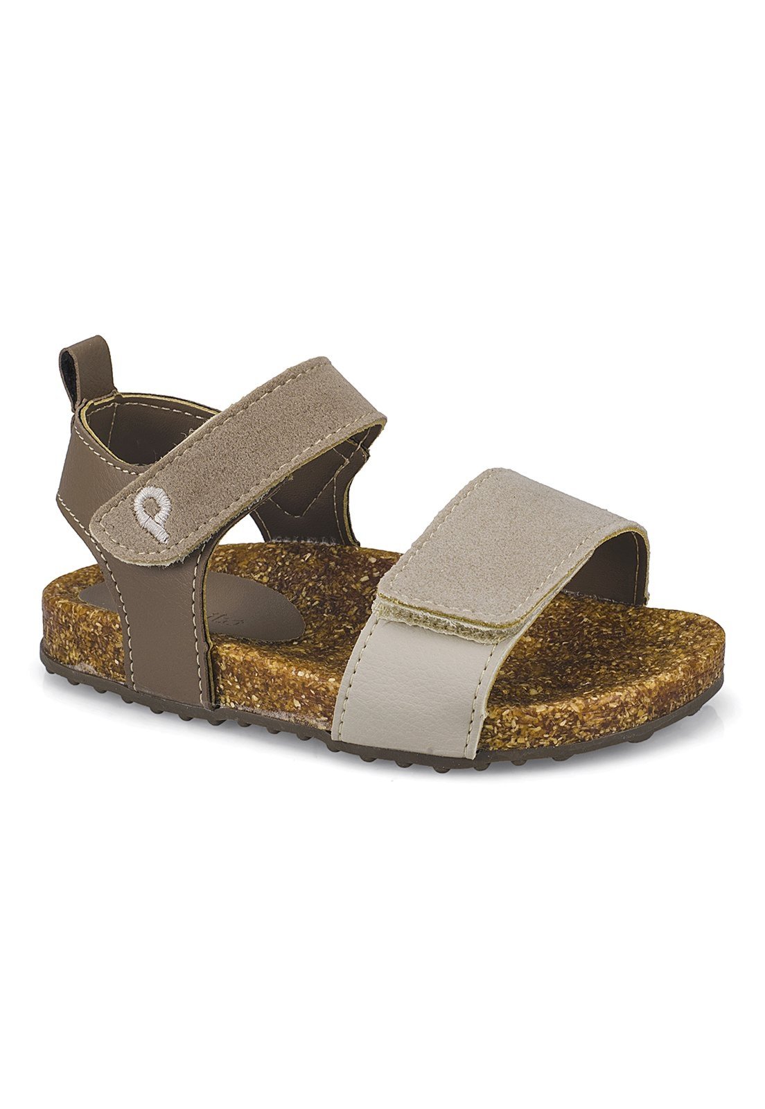 Infantil - Sandália Masculina Pequito Papete Bege Fecho Ajustável 9731