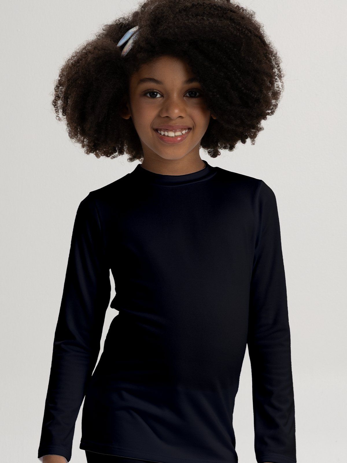 Infantil - Camisa Térmica Segunda Pele Peluciada Preto
