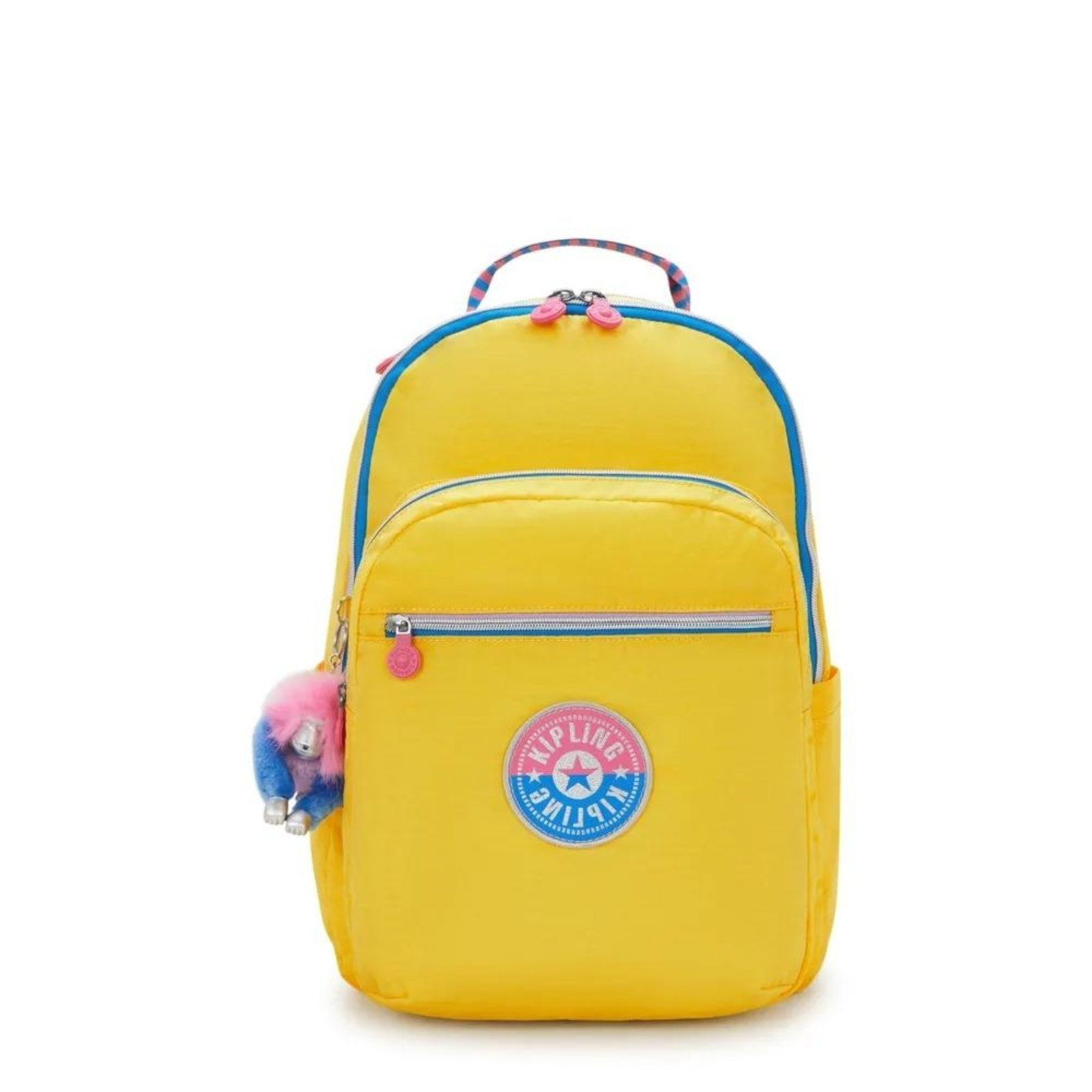 Vista 2 Mochila Kipling Seoul BTS Sun C amarelo amarelo