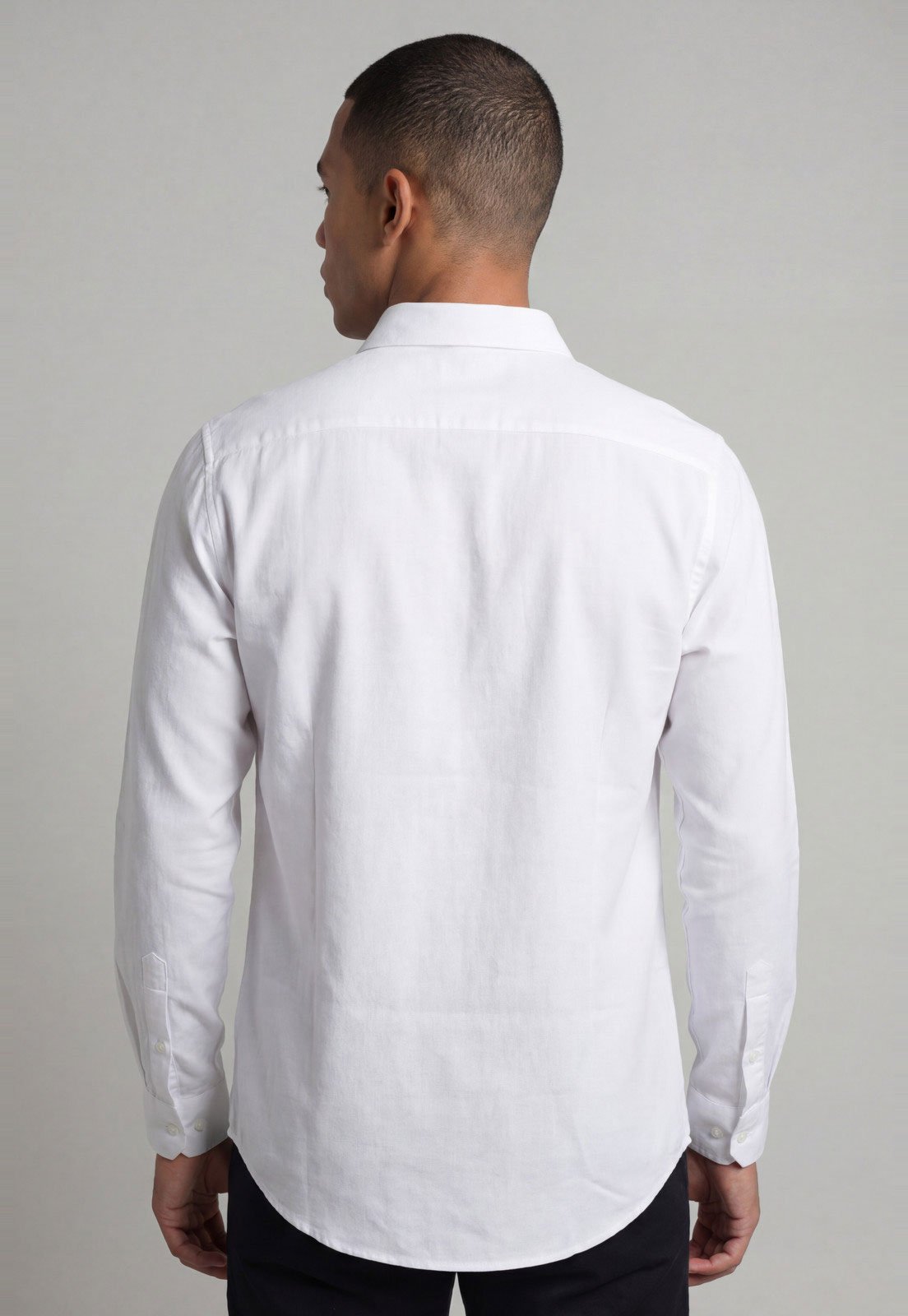 Camisa Masculina Aeropostale Manga Longa Polo Branca