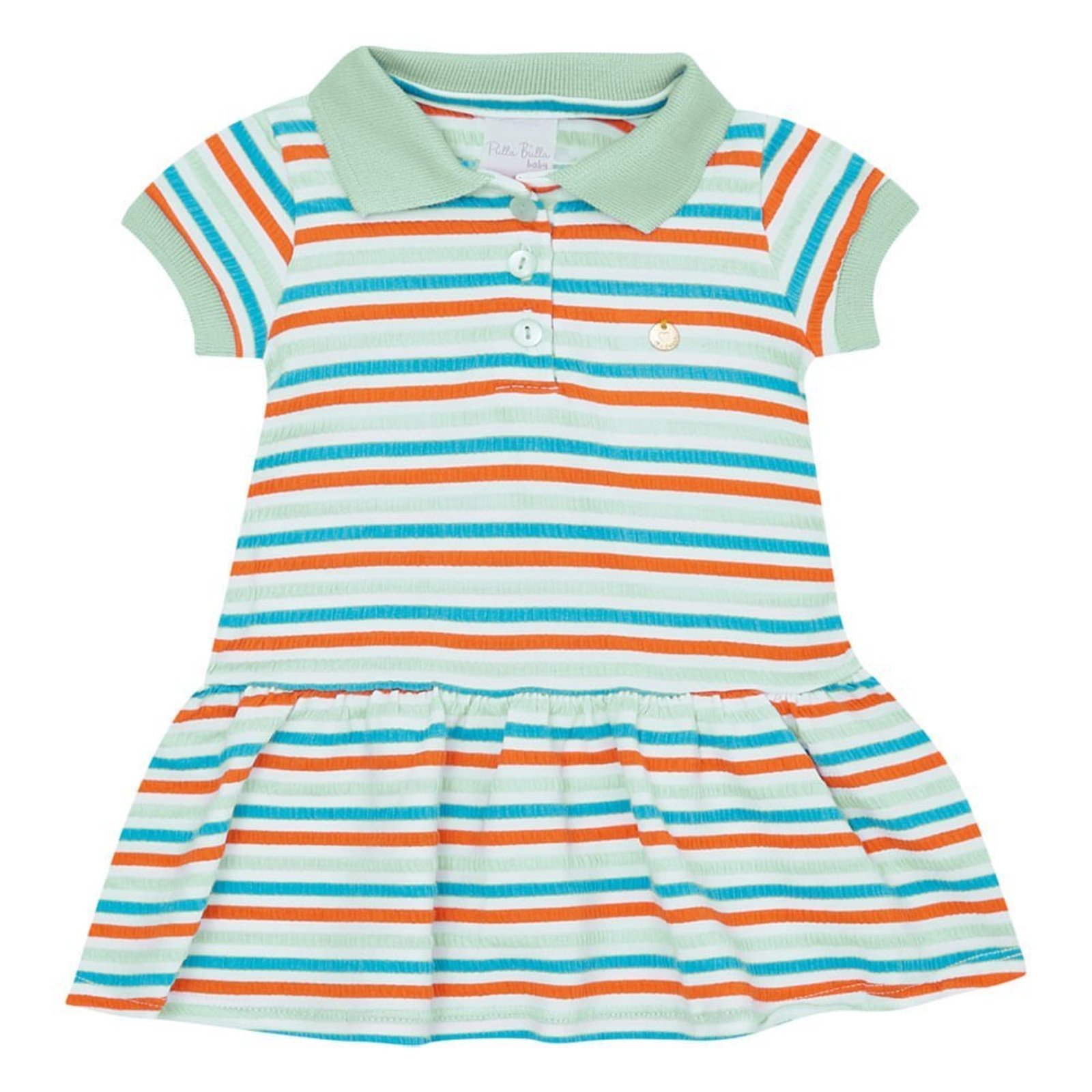 Infantil - Vestido Menina - Listrado Tiffany - 48613-1270 Verde