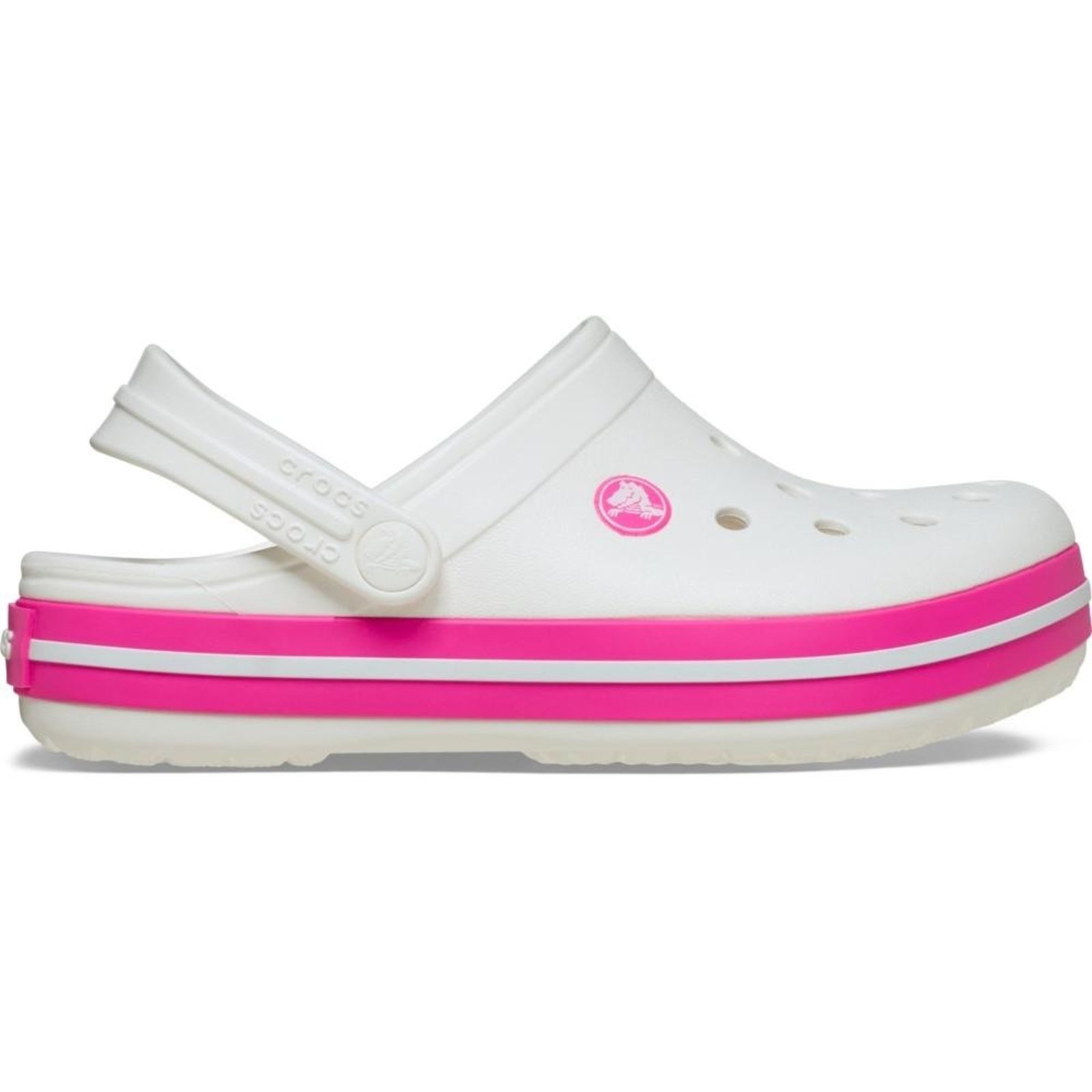 Infantil - Sandália Crocs Crocband Clog K White/Pink Crush Branco
