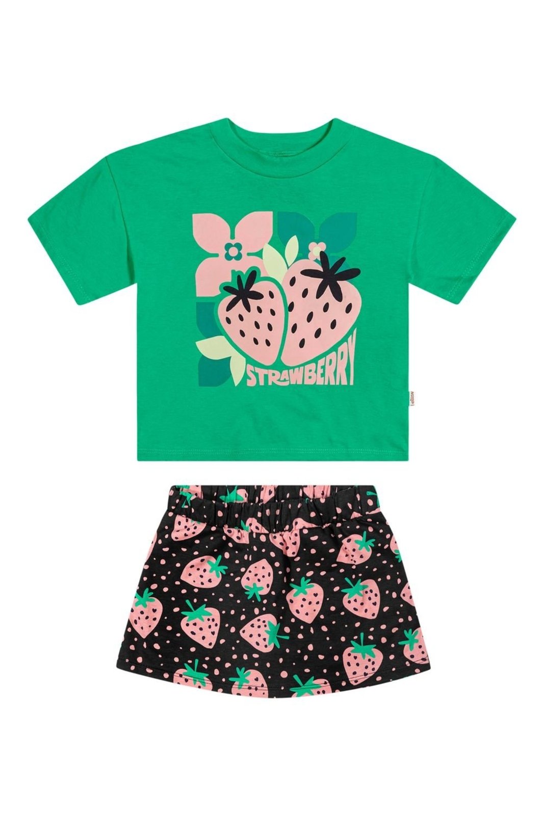 Infantil - Conjunto Menina Estampa Lúdica Elian Verde