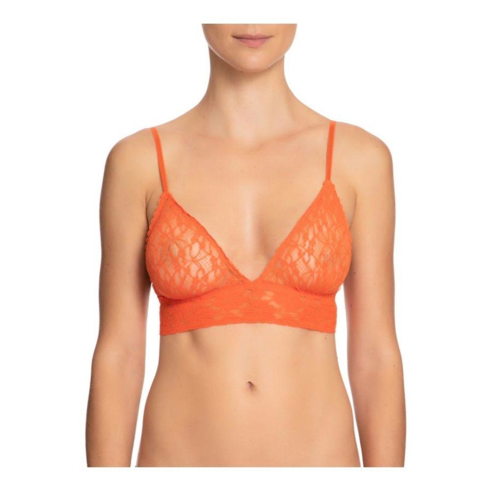 Vista 3 Sutiã Triângulo Renda Sweet Lace Loungerie laranja Loungerie laranja