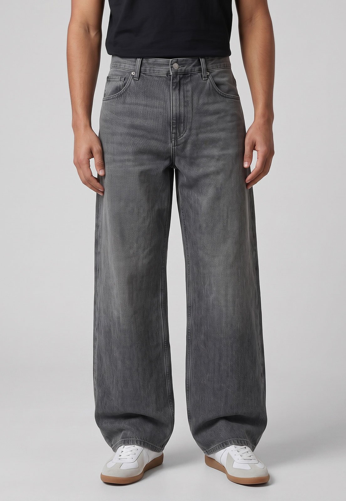 Calça Masculina Calvin Klein Jeans Baggy Cinza