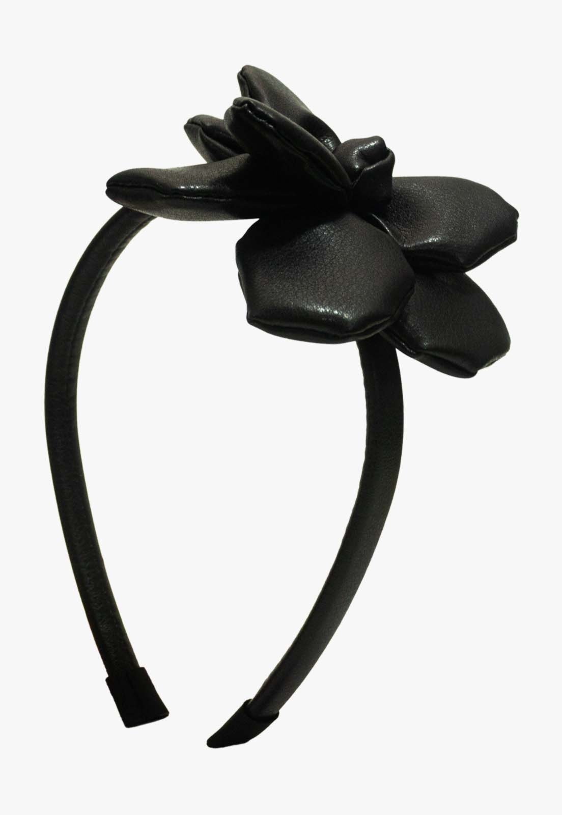 Infantil – Tiara Arquinho Pópidi Petala Flores Preto