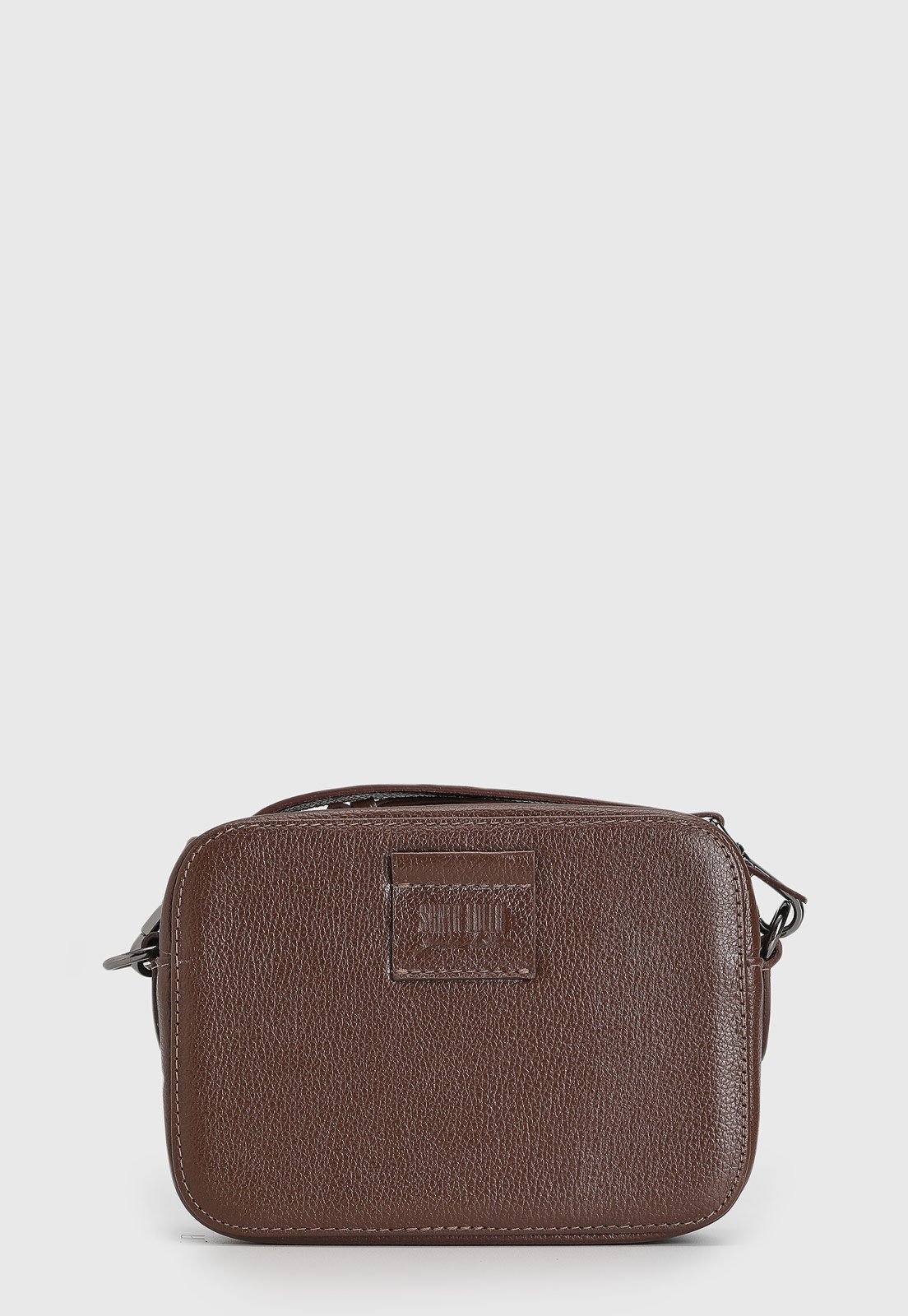 Bolsa Tiracolo Santa Lolla em Couro Lezard Marrom