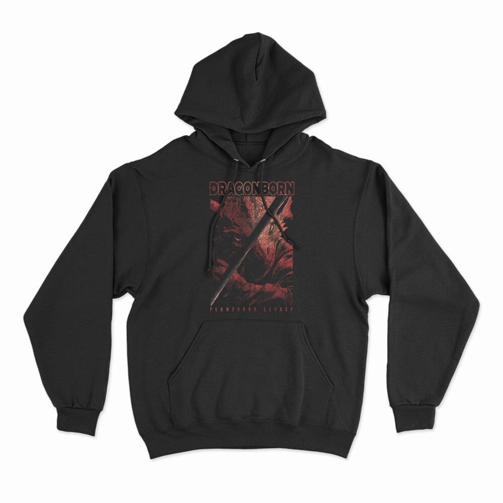 Moletom Com Capuz Dragonborn - Preto - Casual - Studio Geek