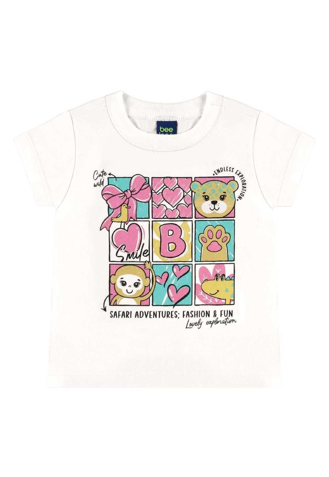 Vista 3 Infantil - Conjunto Blusa e Short Menina Bee Loop bege Bee Loop bege