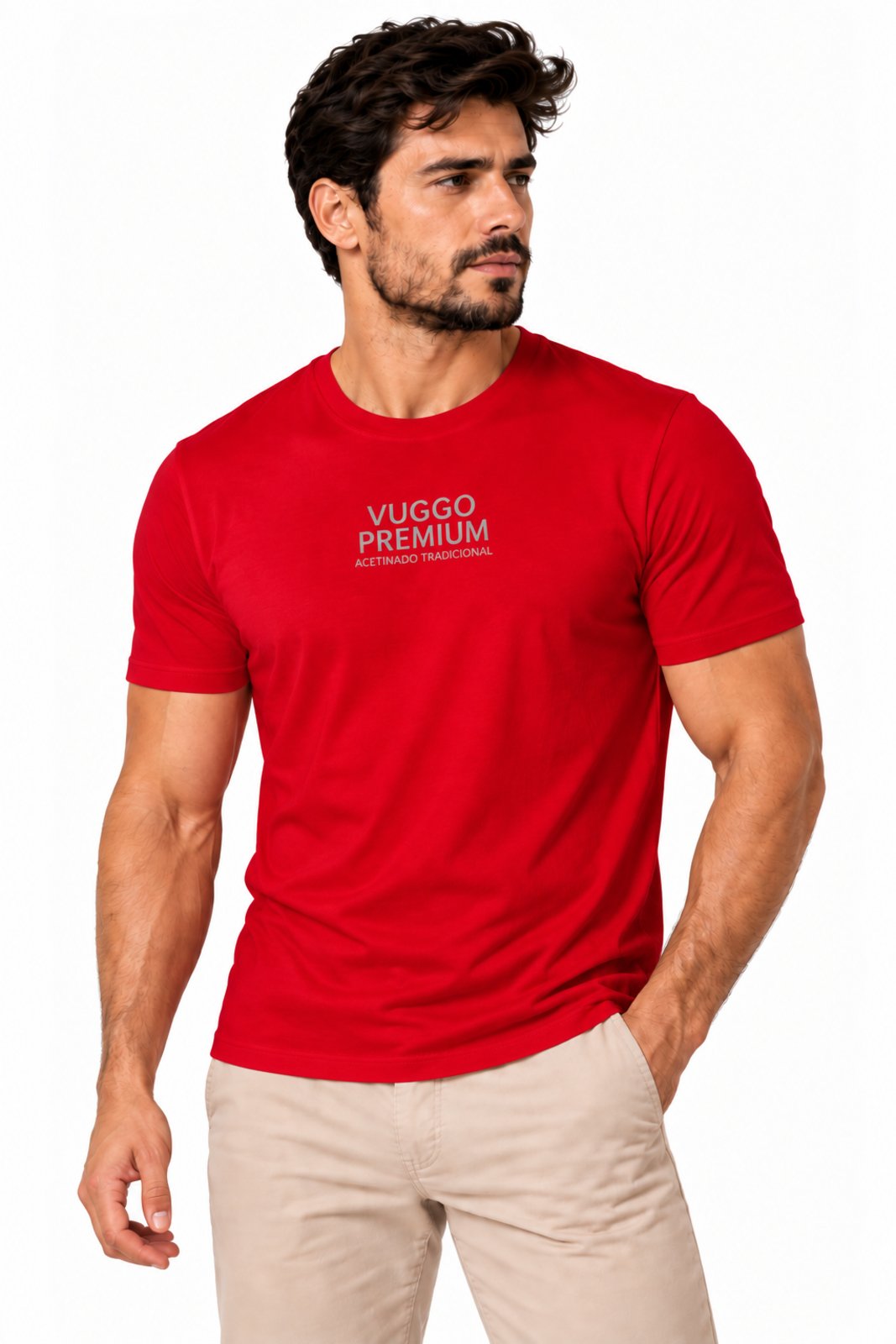 Camiseta Básica Premium D Bell Outlet Fashion Vermelho