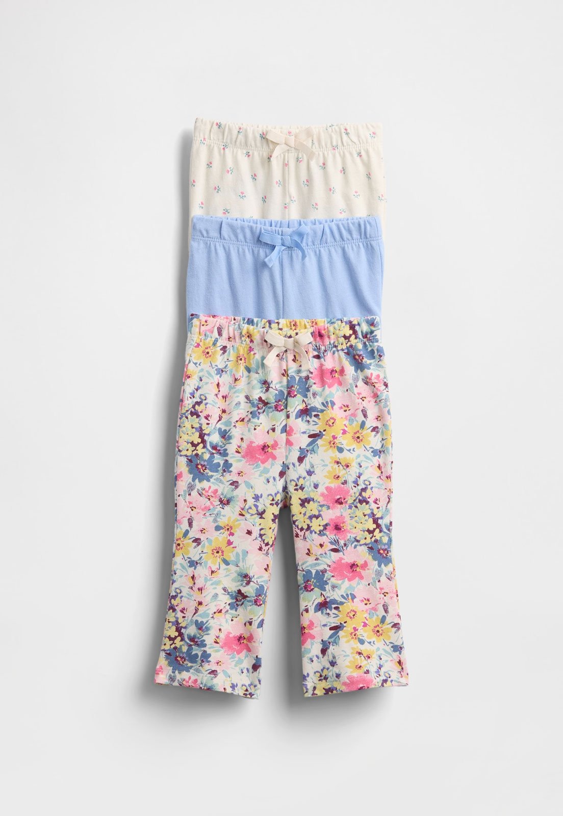 Infantil – Conjunto 3 Calças GAP Floral Azul
