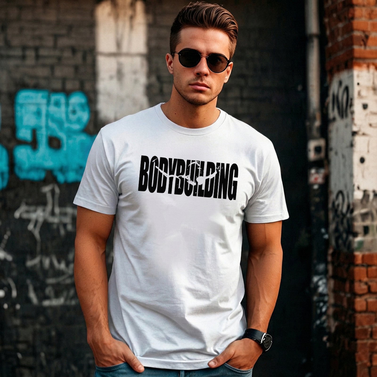 Camiseta Masculina Sartre Algodão Básica Branca Manga Curta Gola Redonda Estilo Versátil Conforto Macia Estampa Treino Bodybuilders