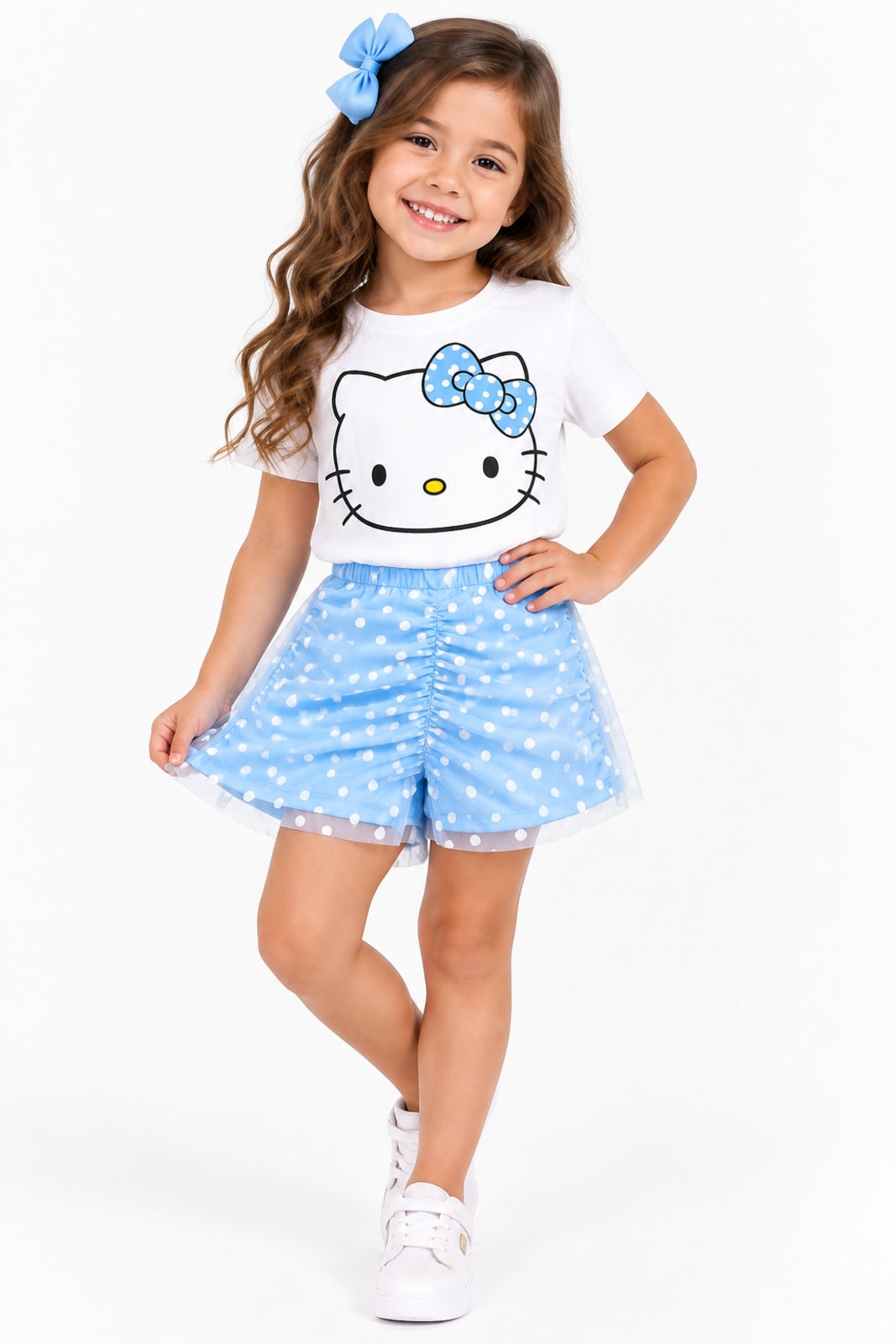 Infantil - Conjunto D Bell Outlet Fashion Hello Kitty Azul