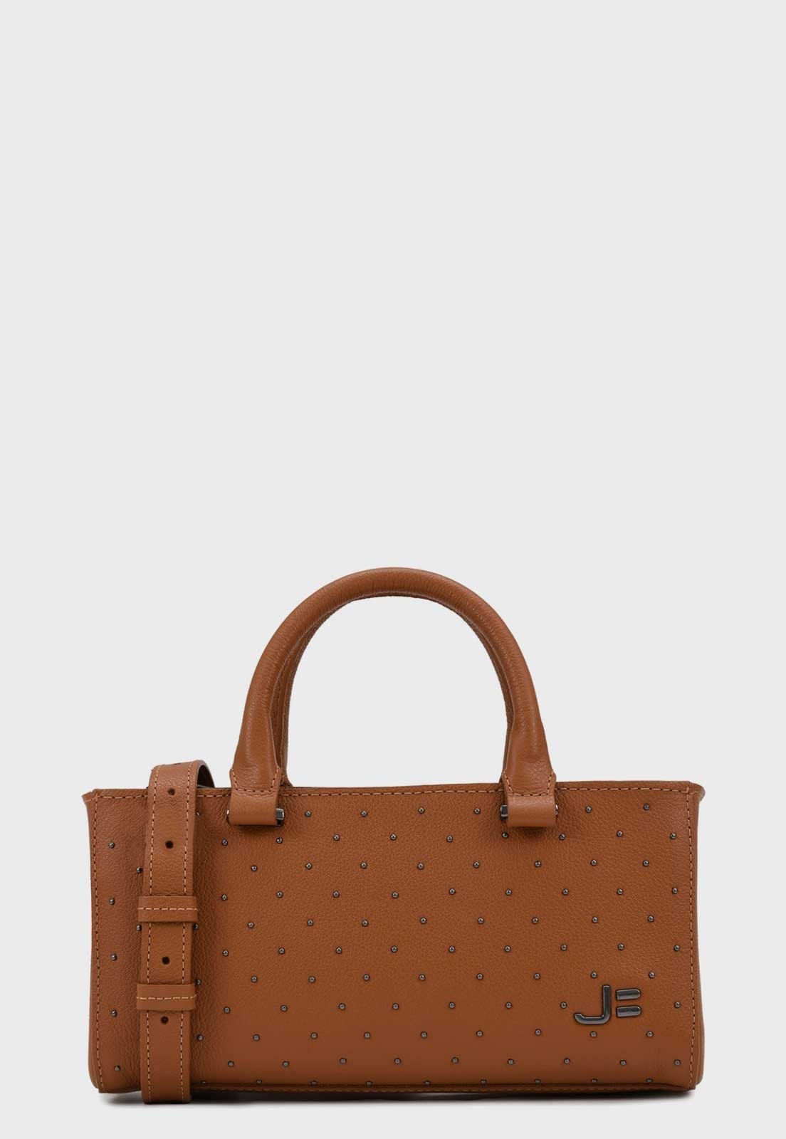 Bolsa Feminina Jorge Bischoff Estruturada Couro Caramelo