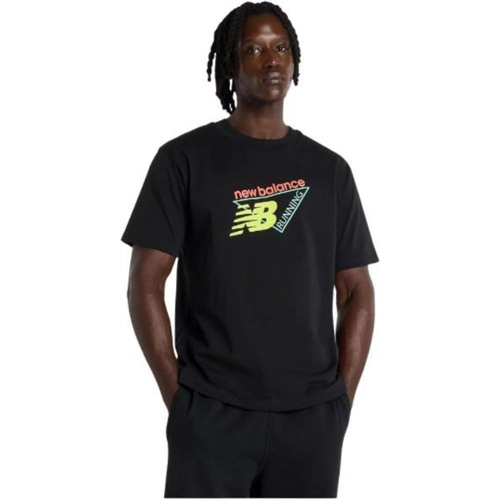 Camiseta Masculina New Balance Classic Tri Logo MT61N1YV Cor Preto Tam G