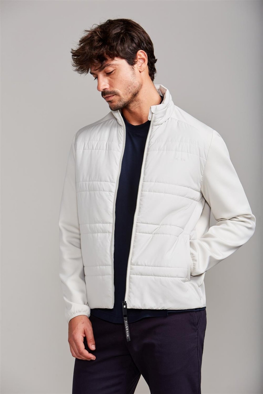 HIGHSTIL Jaqueta Puffer - Bege Areia