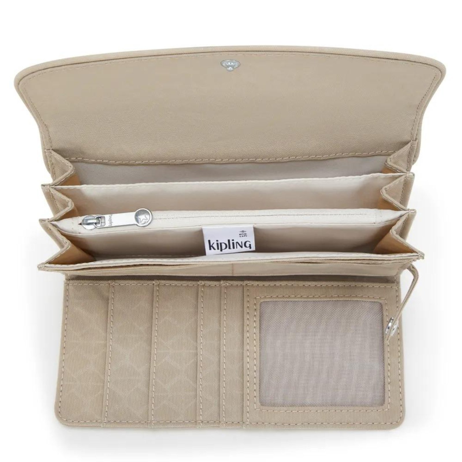 Vista 3 Carteira Kipling Money Land Sign Beige Emb Kipling bege beige