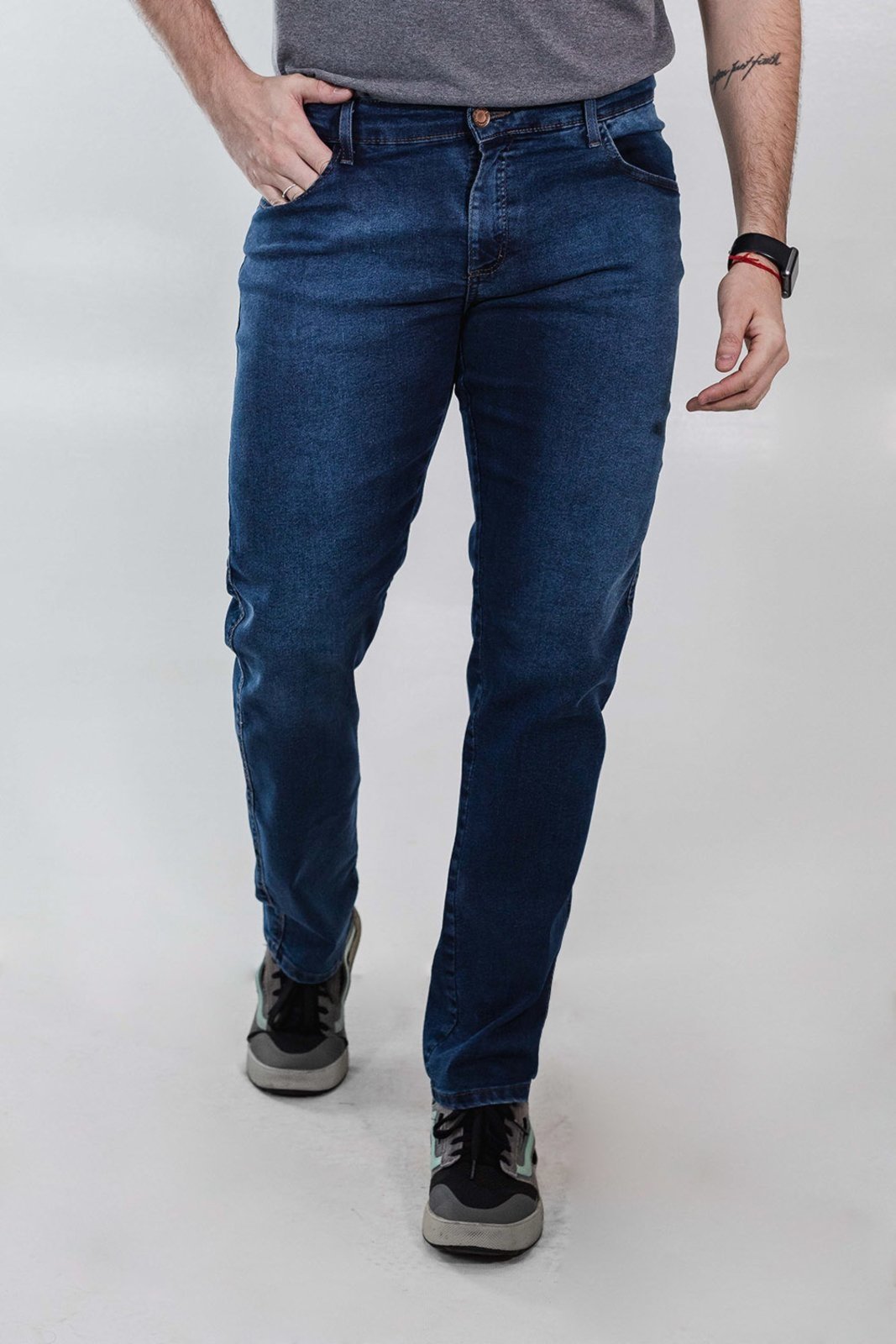Calça Jeans Masculina Tradicional Slim Escuro Anticorpus
