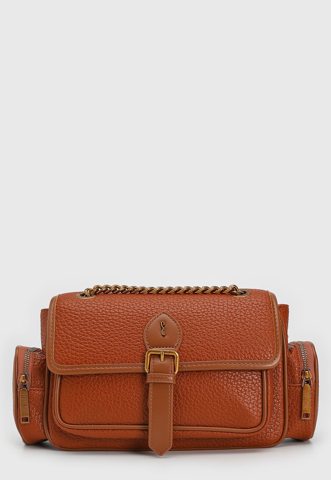 Bolsa Grande Santa Lolla Alça Corrente Caramelo Bolsa Grande Santa Lolla Alça Corrente Caramelo