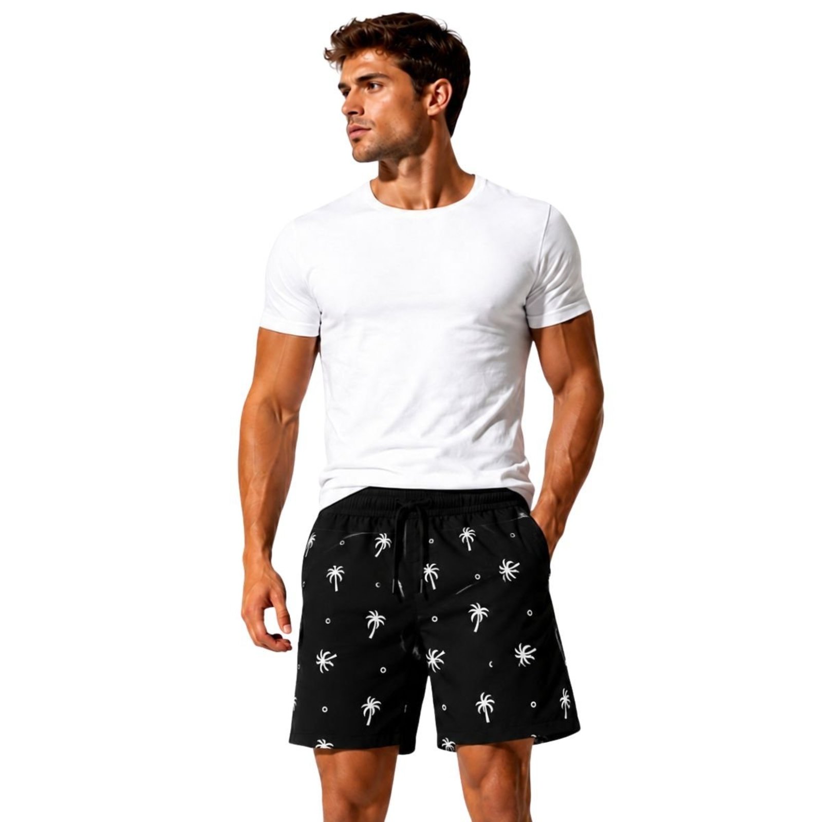 Short Masculino Tactel Leve Estampado Moda Praia