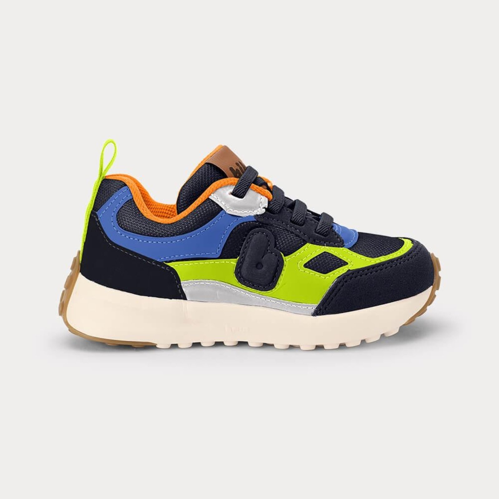 Vista 2 Infantil - Tênis Bibi Jogging com Verde Calçados Bibi azul Calçados Bibi azul