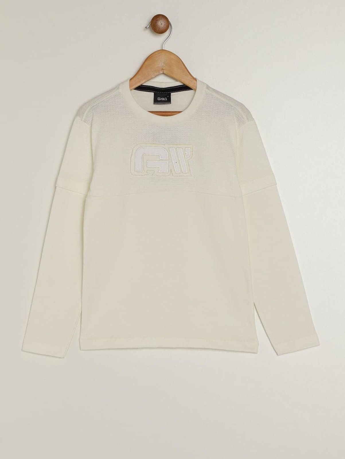 Infantil - Camiseta Manga Longa Para Menino - OFF WHITE