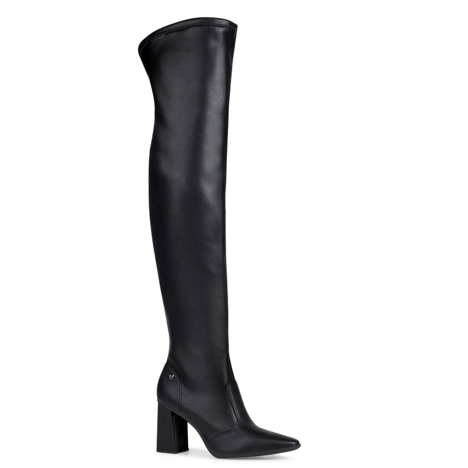 Bota Over The Knee Com Salto J1354 Feminina - Preta