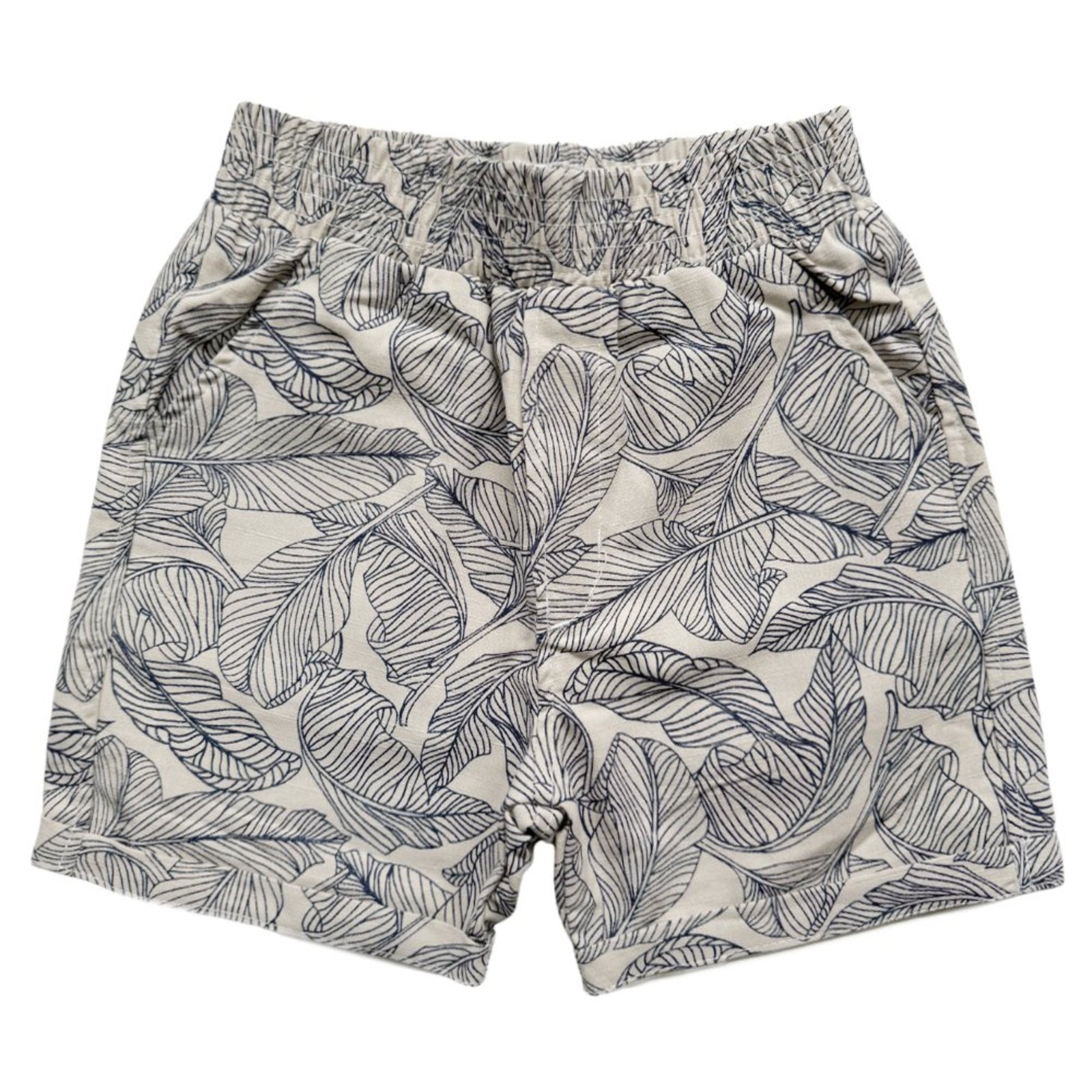 Infantil - Bermuda Juvenil Look Jeans Estampado Bege